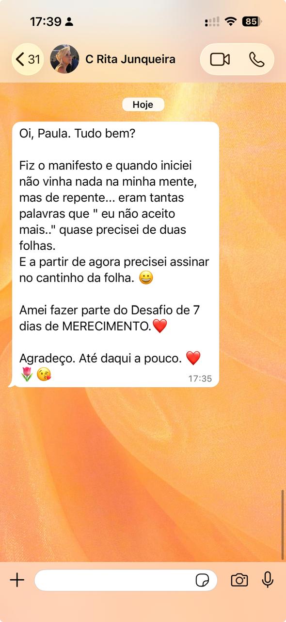 Depoimento de aluna 1
